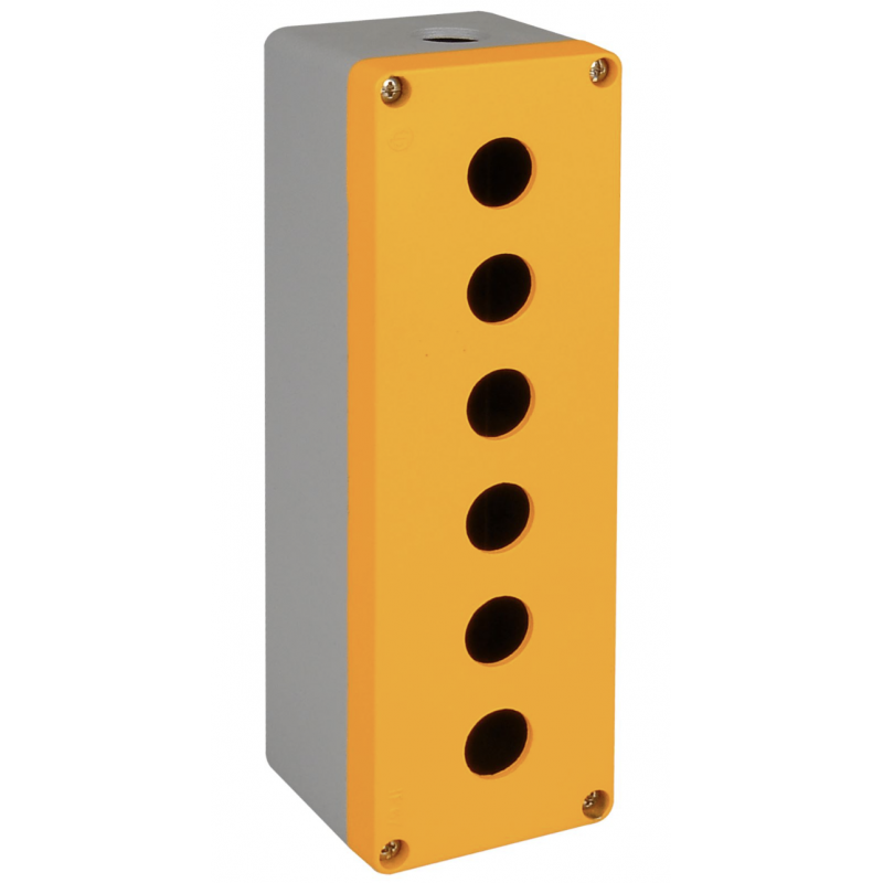 Алюминиевый кнопочный пост 6-местный, Желтый, IP 67, TP Electric (3390-832-0600)