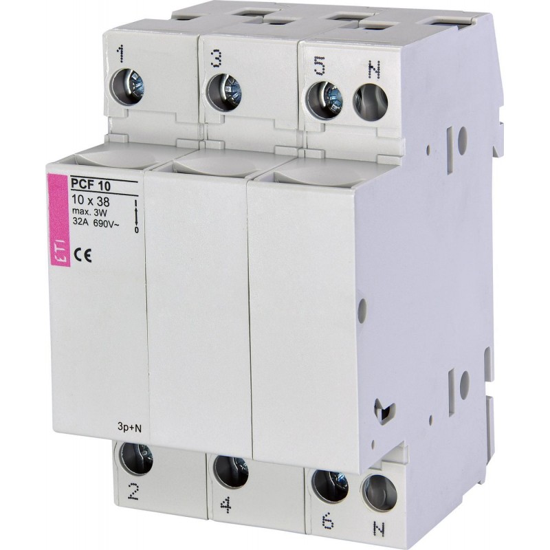 2550005 - Разъединитель PCF 10, 3P+N, Ie-32A, 10×38 мм, ETI