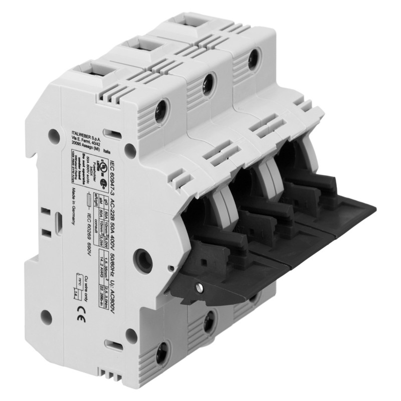 2303051 - Разъединитель под предохранитель BCH, 3P Ie-50 A, 14×51 мм, ITALWEBER