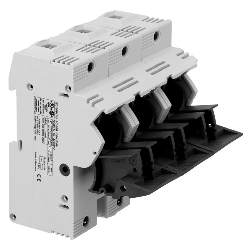 2303058 - Разъединитель под предохранитель BCH, 3P Ie-100 A, 22×58 мм, ITALWEBER