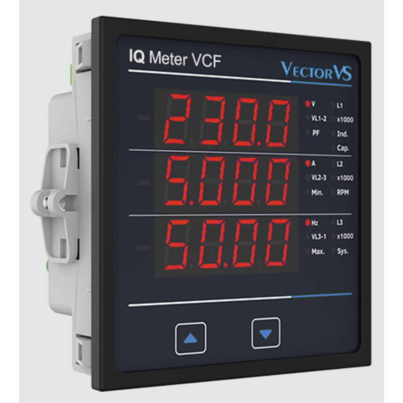 IQM3B023RH – Анализатор сети с релейными выходами и контролем гармоник, моточасов, Modbus, Vector