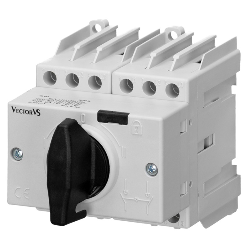 193033-32 - Переключатель модульный с прямой ручкой, 3P Ith-40 A, Telergon