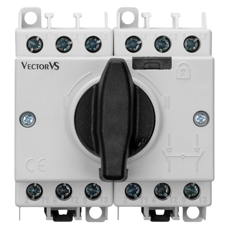 193033-32 - Переключатель модульный с прямой ручкой, 3P Ith-40 A, Telergon