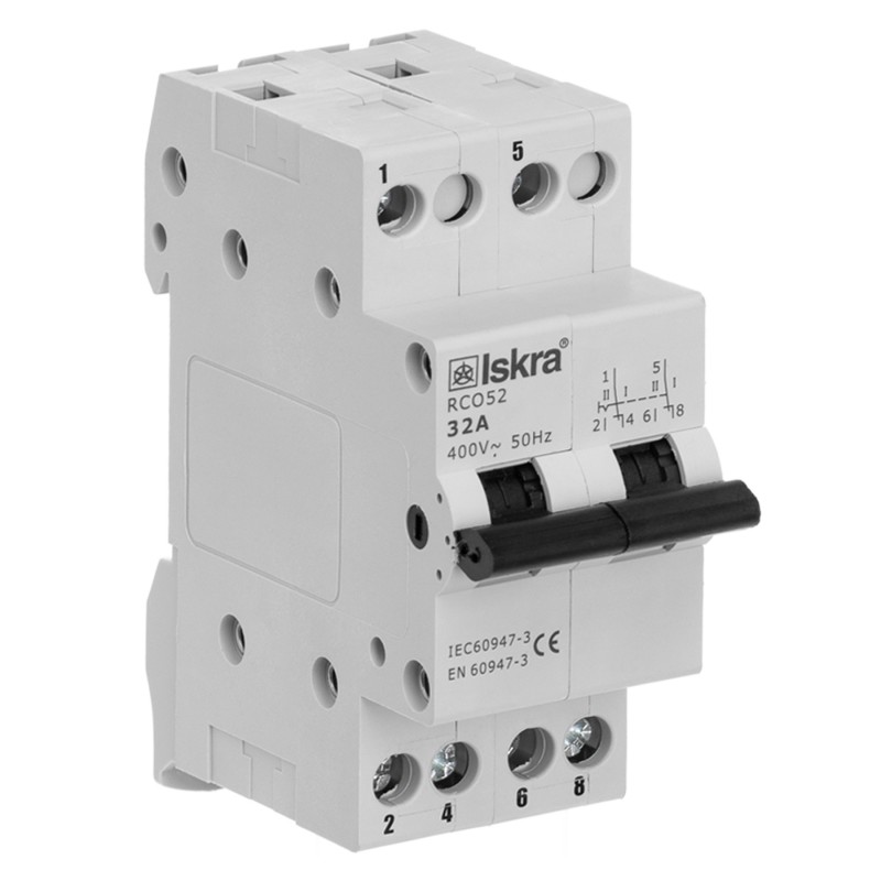 786101205000 - Переключатель нагрузки RCO52, 2P Ith-32 A, Ue-240/415 В АС, Iskra