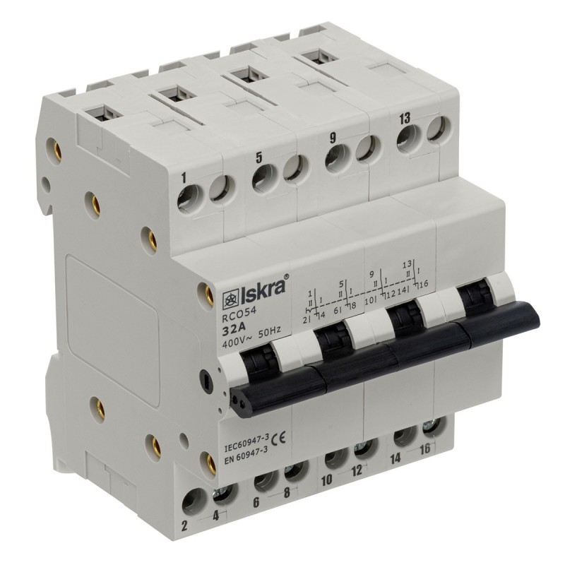 786101207000 - Переключатель нагрузки RCO54, 4P Ith-32 A, Ue-415 В АС, Iskra