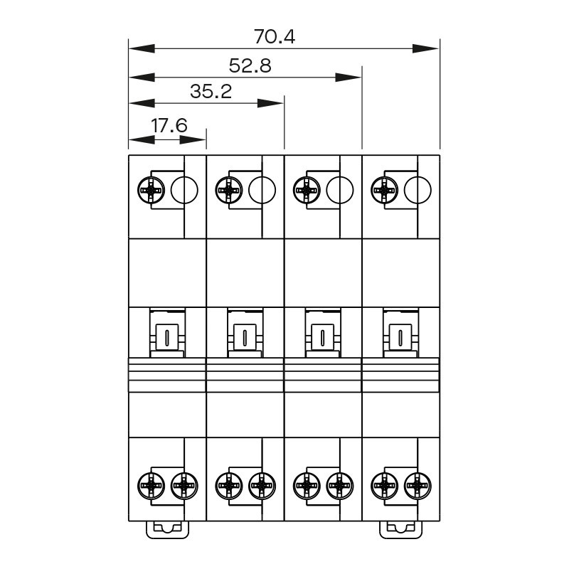 786101208000 - Переключатель нагрузки RCO54, 4P Ith-40 A, Ue-415 В АС, Iskra