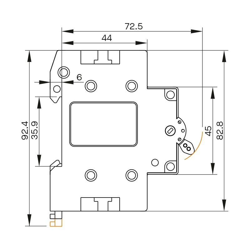 786101208000 - Переключатель нагрузки RCO54, 4P Ith-40 A, Ue-415 В АС, Iskra